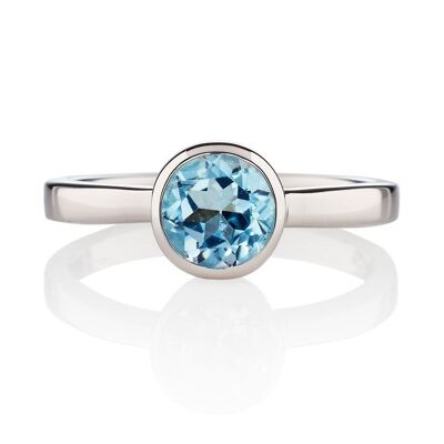 Juliet Silver Ring with Blue Topaz