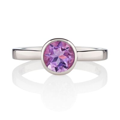 Juliet Silver Ring with Amethyst