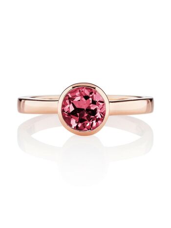 Bague Juliette en Or Rose avec Rhodolite 1