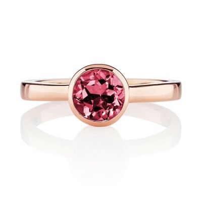 Juliet Rose Gold Ring with Rhodolite