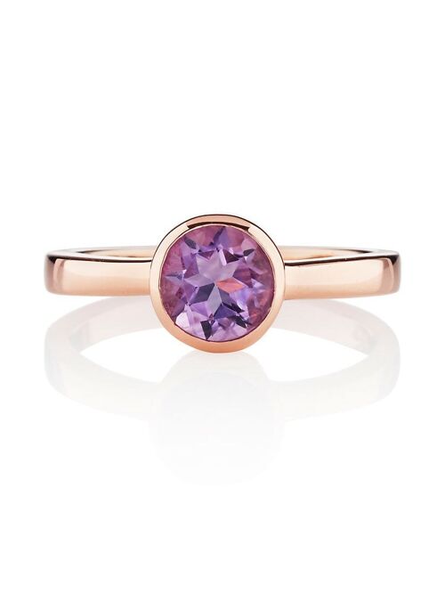 Juliet Rose Gold Ring with Amethyst