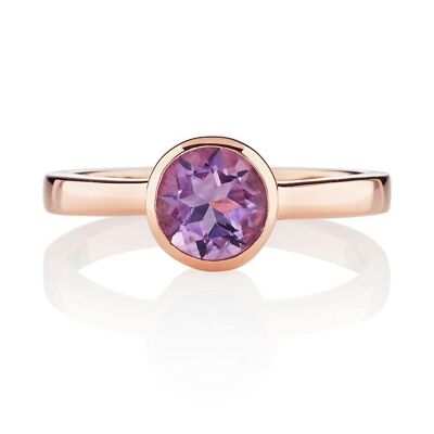 Juliet Rose Gold Ring with Amethyst