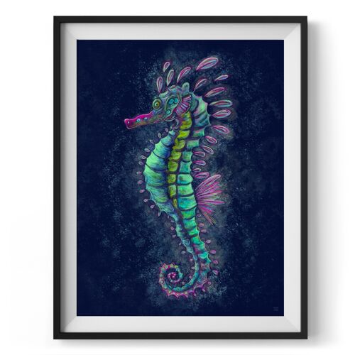 Seahorse Wall Art Print A4 and A3
