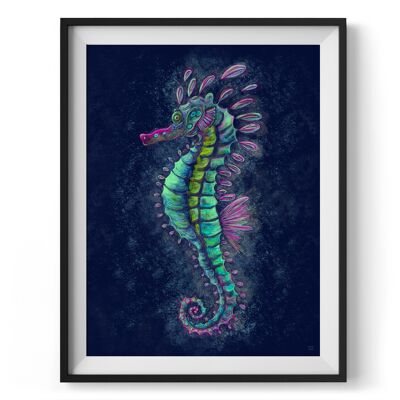 Seahorse Wall Art Print A4 and A3