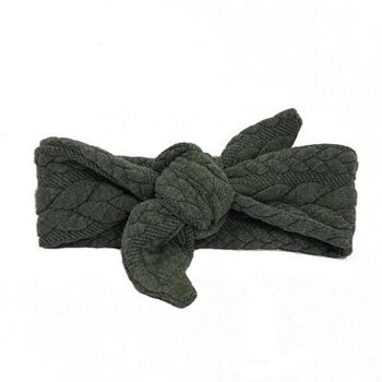 Bandeau bébé TIED Cable huntergreen 1