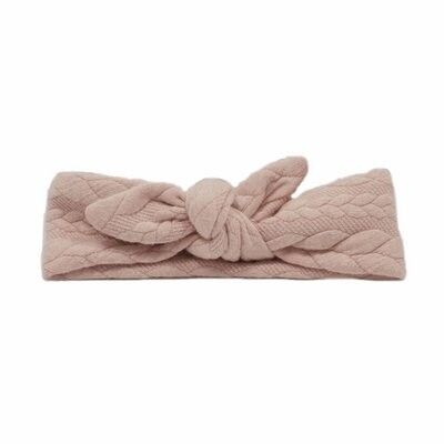 Bandeau bébé TIED Cable blush