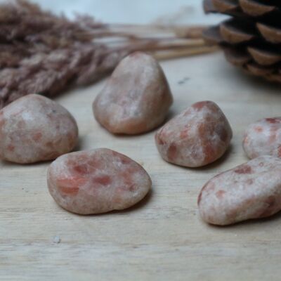 Sunstone tumbled stones