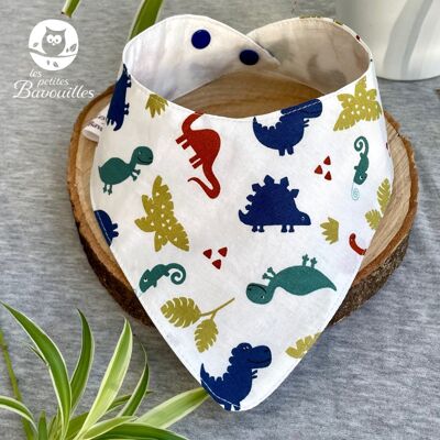 Bavoir bandana impremeable dino