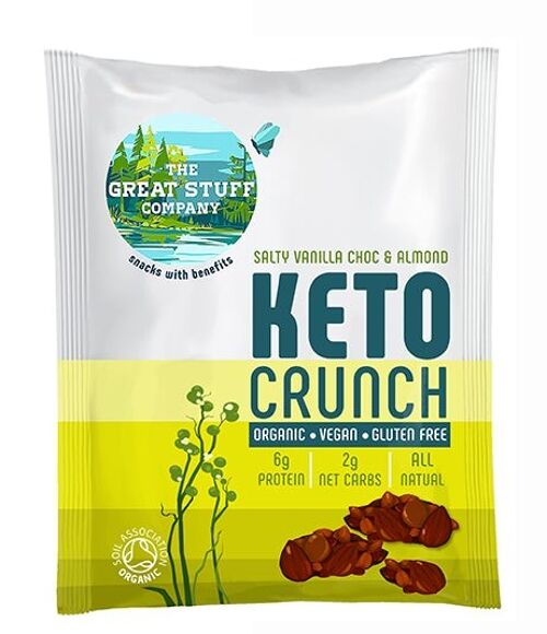 Keto Crunch - Pink Salt Vanilla Choc & Almonds (20 Pack)