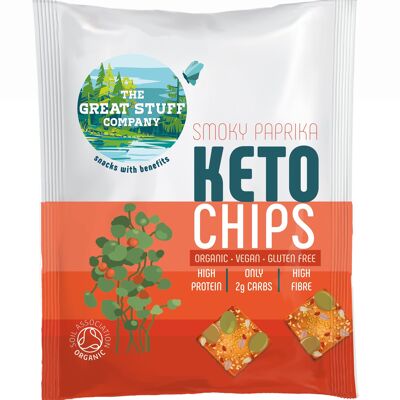 Keto Chips - Rauchiger Paprika - 20er Pack