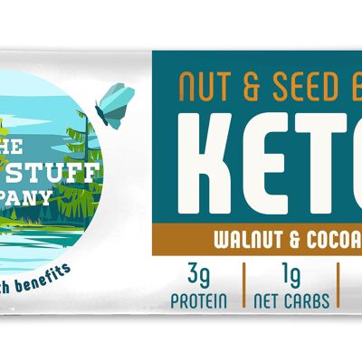 Barre Keto cuite au four - Noix et cacao, 12 x 40 g