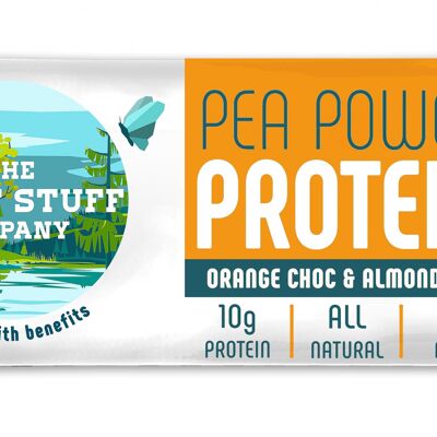 Barre protéinée Pea Power - Chocolat orange aux amandes, 16 x 40 g