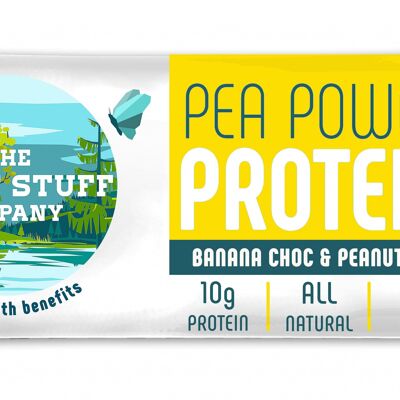 Barre protéinée Pea Power - Banana Choc avec cacahuètes, 16 x 40g