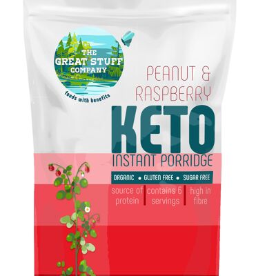 Keto Porridge - Arachidi e Lamponi, confezione da 6 x 228 g