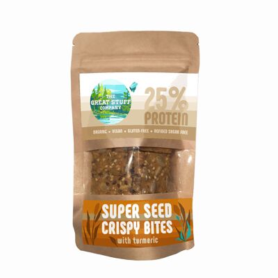 Super Seed Crispy Bites con Matcha/Spirulina - 10 bolsas x 50g Almendra