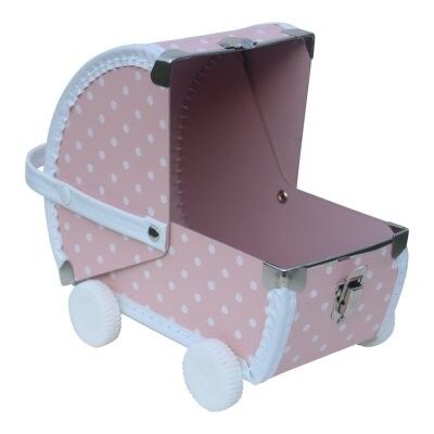 Spielbox Puppenwagen rosa