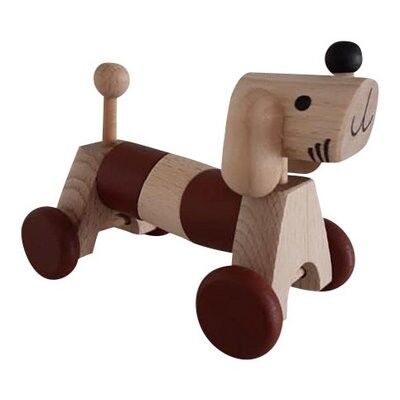 Wooden bending dog brown