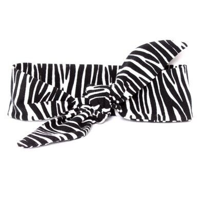Baby hairband knotted Zebra