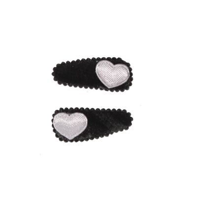 Baby hair clip UNI black/grey