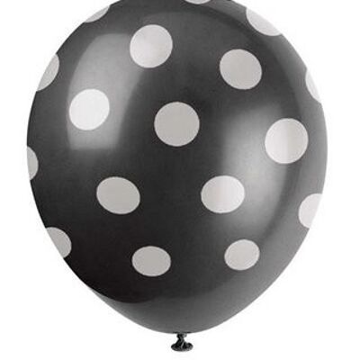 Luftballons gepunktet schwarz/weiß