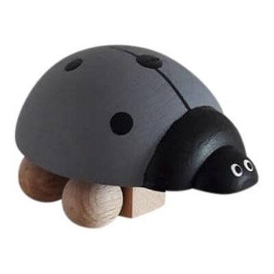 Wooden ladybug gray