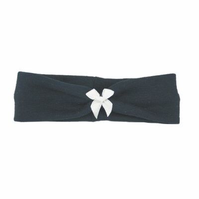 Baby hairband bow mini navy