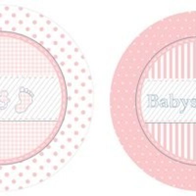 BABYSHOWER Assiette rose