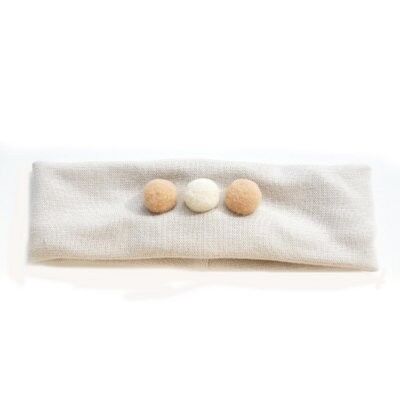 Babyhaarbandje UNI POMPOM sand