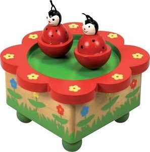 Carillon in legno scarabei rossi