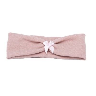 Baby hair band bow mini salmon melange