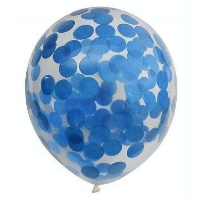 Ballons confettis bleus