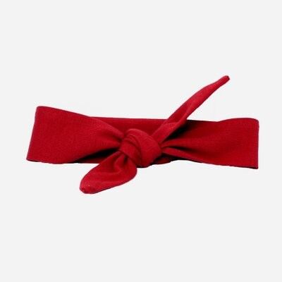 Baby hair band knotted uni wine red