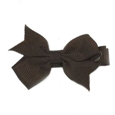 Alligator clip grosgrain BOW brown