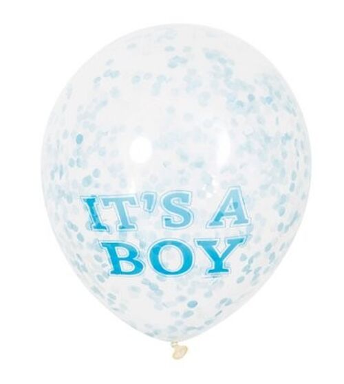 Ballonnen its a boy confetti