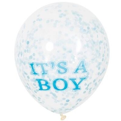 Ballonnen its a boy confetti