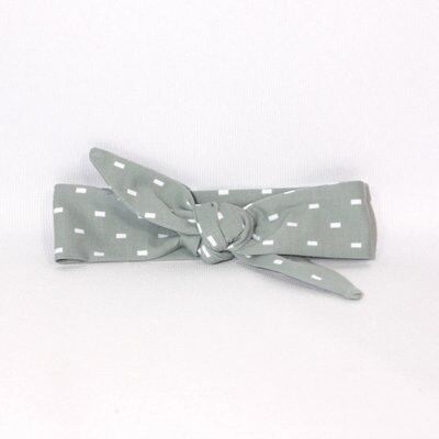 Baby hairband TIED old green