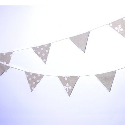 Bunting MINI fabric linen dot