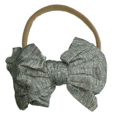 Baby hair band Soft Elas Rib light grey