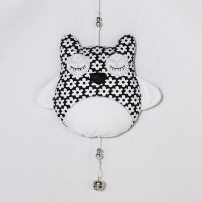 Decorative pendant OWL black&White