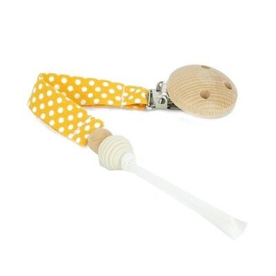 Pacifier ribbon Dot ocher