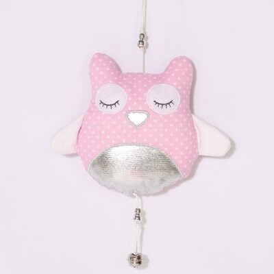 Deco pendant OWL pink