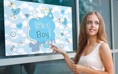 NUVOLE Bandiera blu della finestra