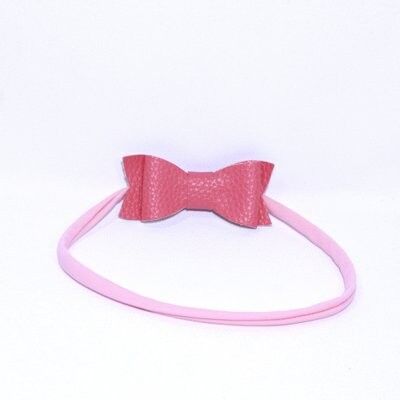 Baby hair band BOW Soft Elas coral