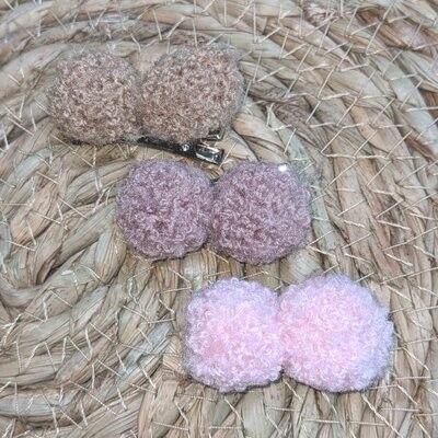 Fermacapelli per bebè con pompon a molletta francese XL