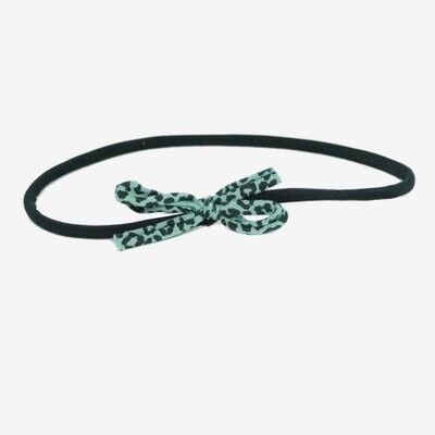 Baby hair band panther knot bow Soft Elas green