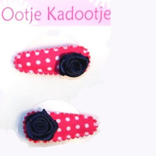 BABYHAARCLIPJE DOT fuchsia