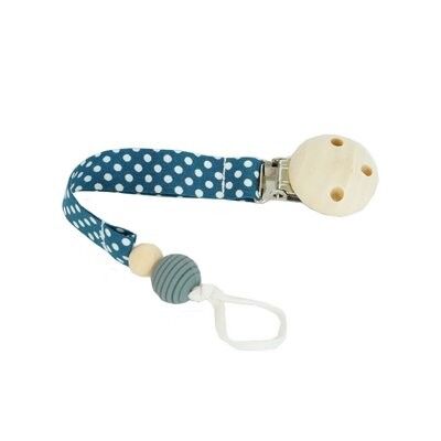 Pacifier ribbon Dot petrol