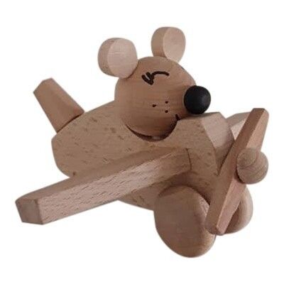 Wooden airplane mouse
