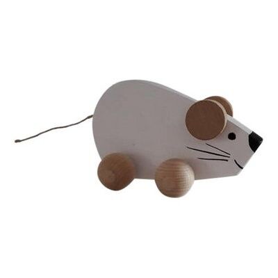 Wooden mouse white