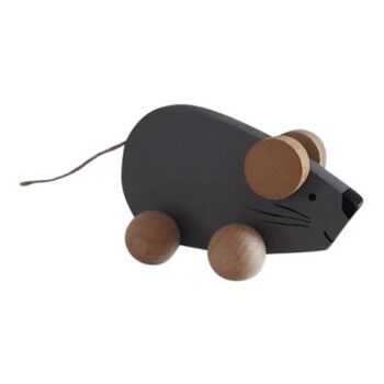 Souris en bois gris 1